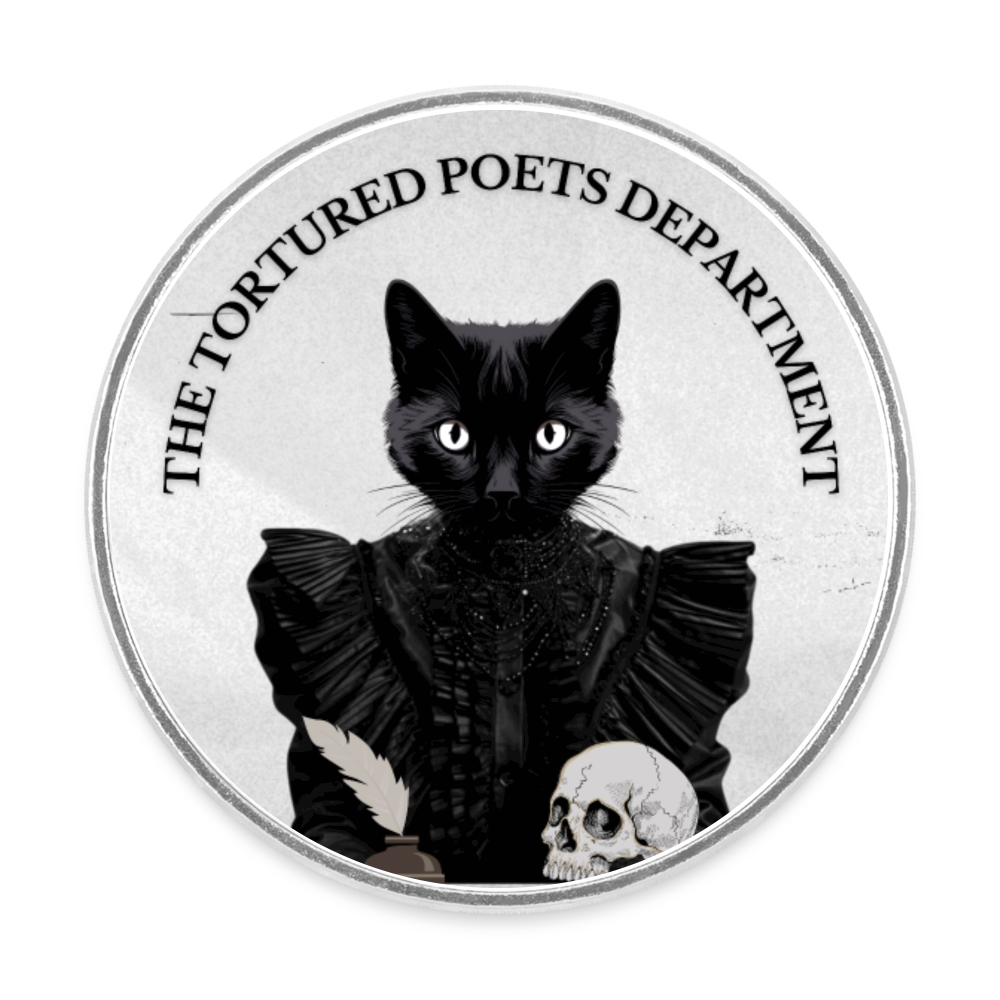 Tortured Poetic Cat Fridge Magnet - white