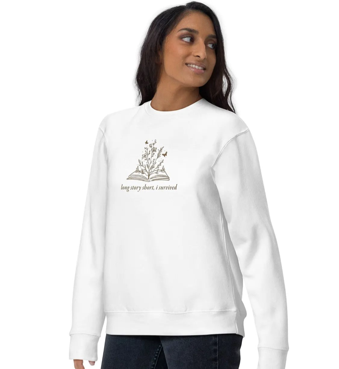 Adult | Embroidered Long Story Short Sweatshirt