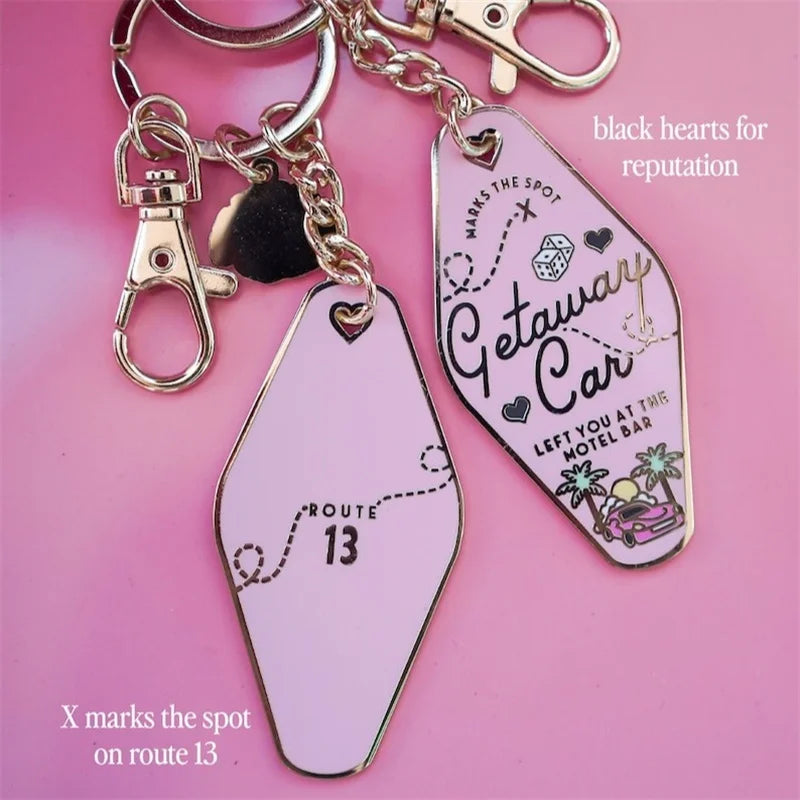 Getaway Car Metal Keychain