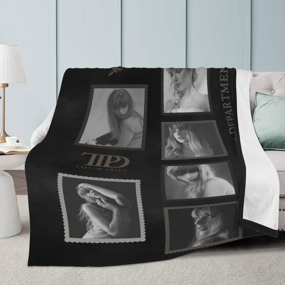 Tortured Poet Vintage Stamp Blanket