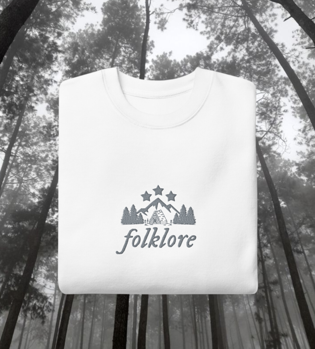 Adult | Embroidered Folklore Cabin Sweatshirt